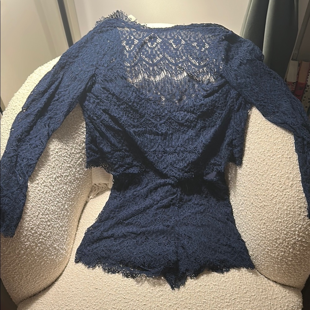 SAYLOR Navy Lace Jumpsuit